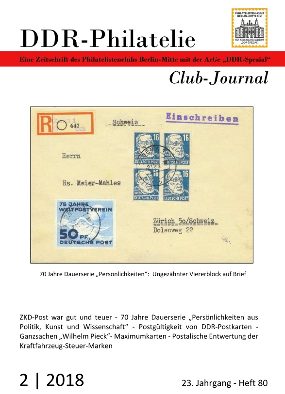 Philatelie DDR Rundbrief Literatur