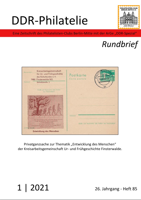 Philatelie DDR Rundbrief Literatur