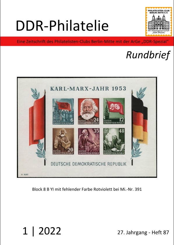 Philatelie DDR Rundbrief Literatur