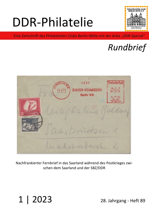 Philatelie DDR Rundbrief Literatur