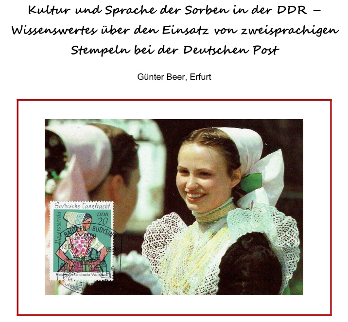 DDR Philatelie Sorben