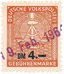 DDR Fiskalphilatelie