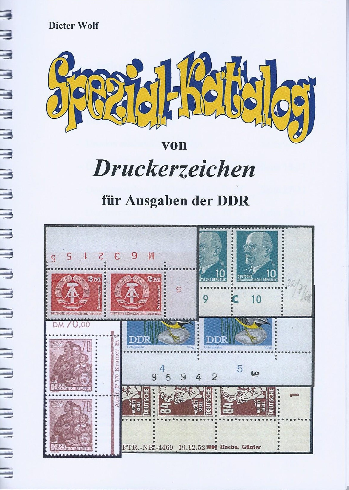 DDR Briefmarken Druckerzeichen Druckvermerke DZ DV