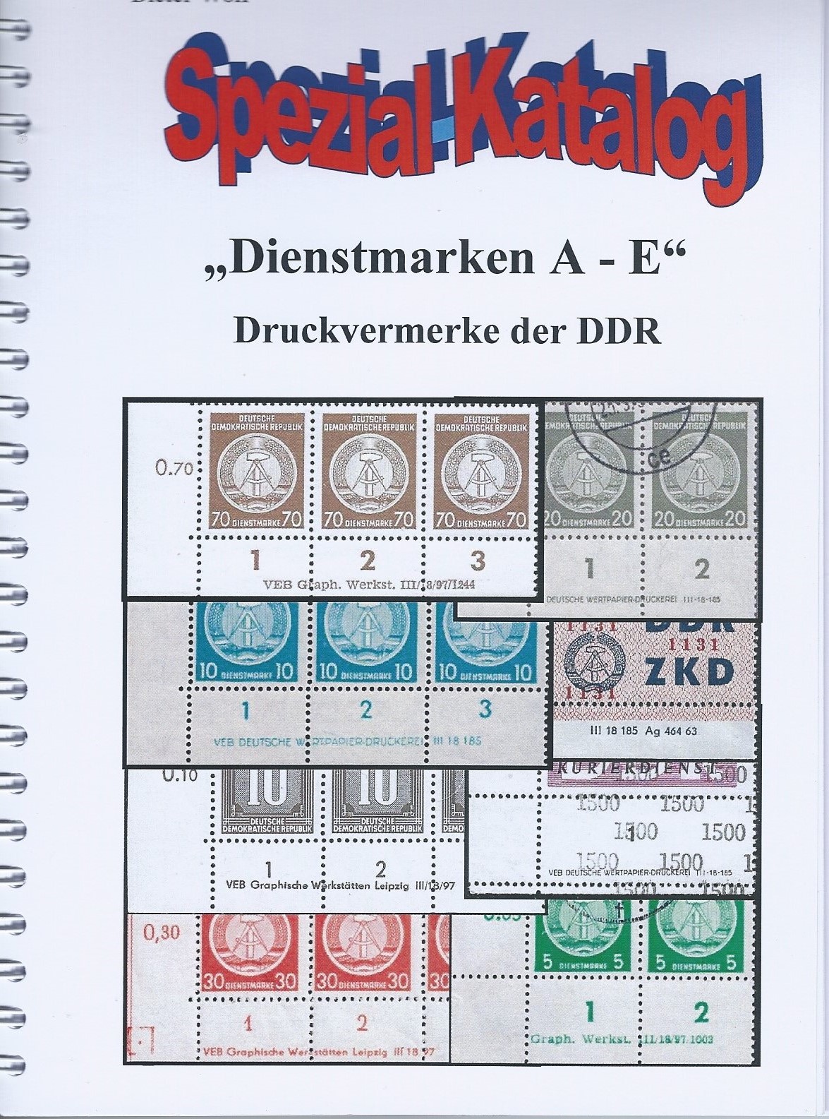 Philatelie DDR Druckvermerke DV Dienstmarken