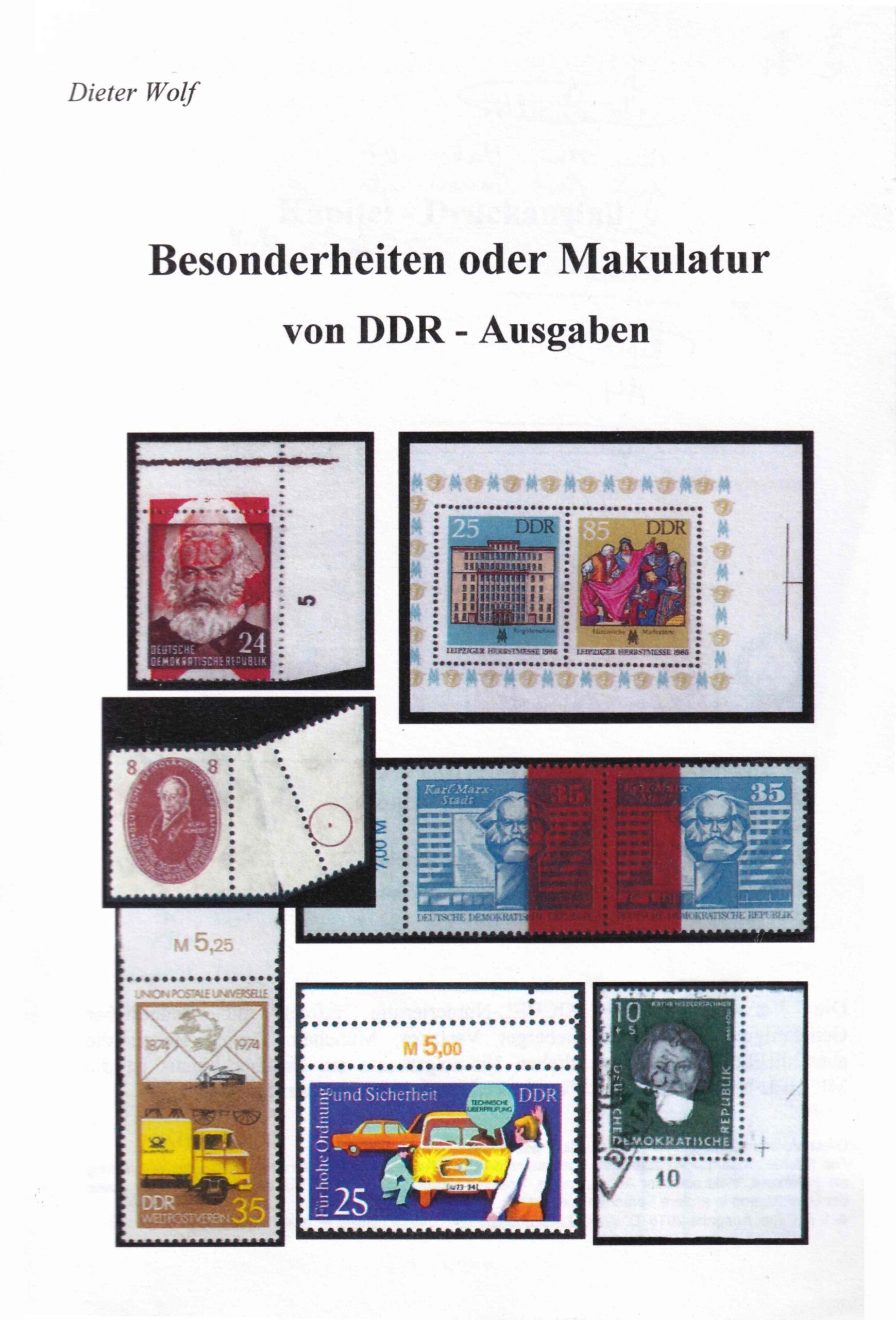 DDR Briefmarken Durckvermerke DV