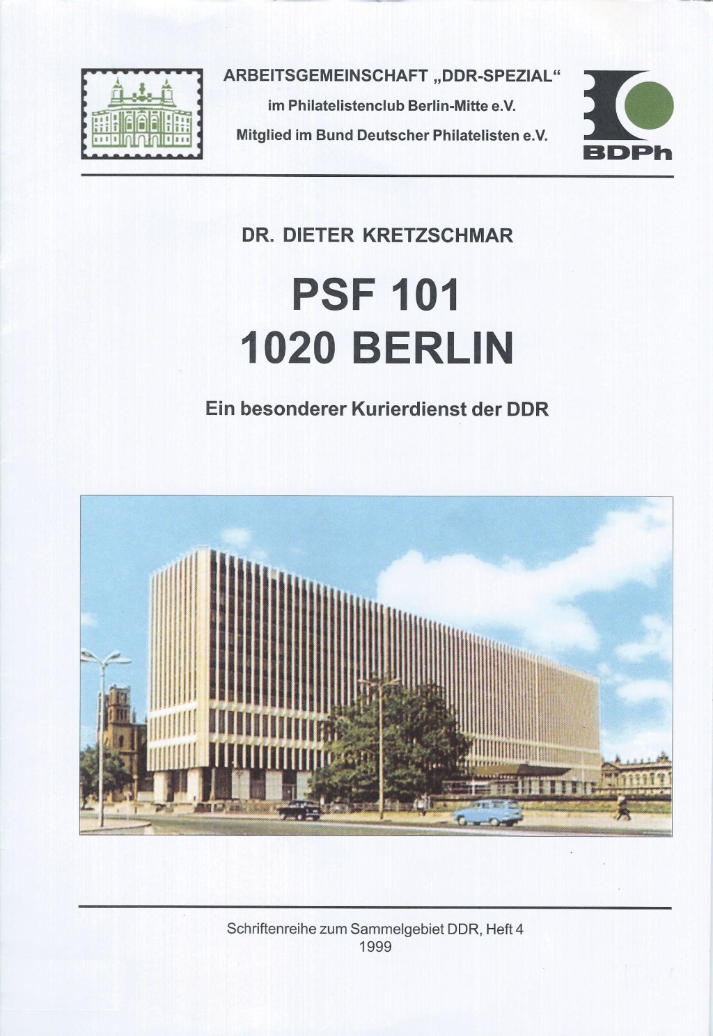 DDR Philatelie Literatur Kurierdienst PSF 101