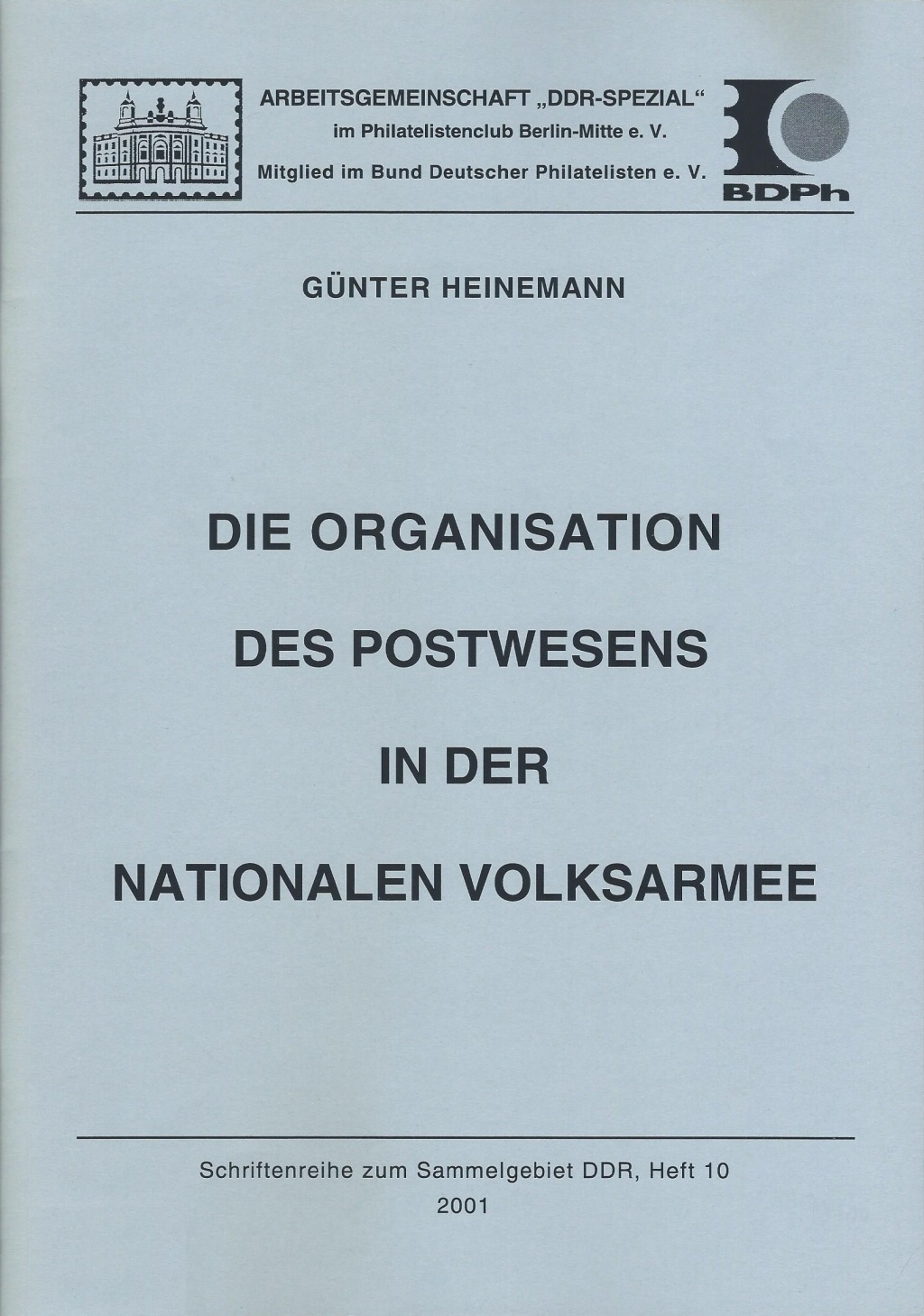 DDR Philatelie Literatur Postwesen NVA