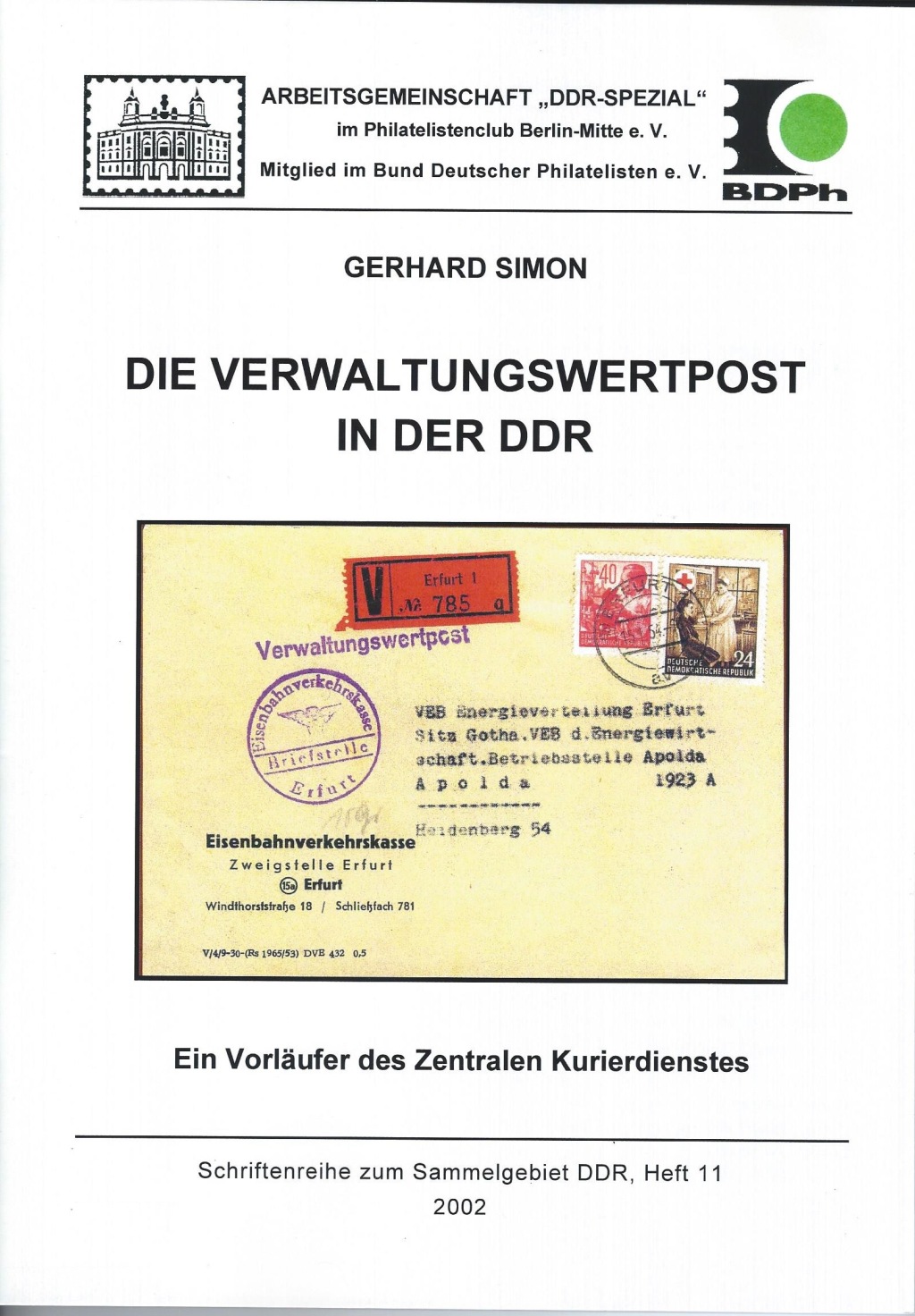 DDR Philatelie Literatur Verwaltungspost