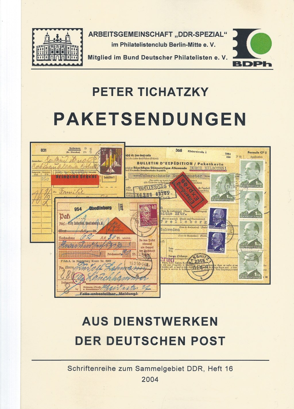 DDR Philatelie Literatur Paketsendungen