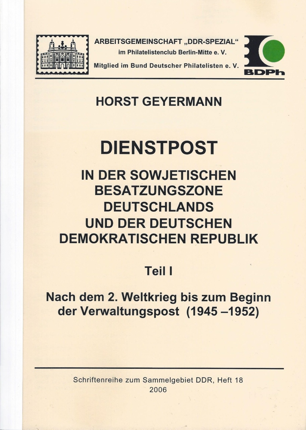 SBZ DDR Philatelie Literatur Dienstpost