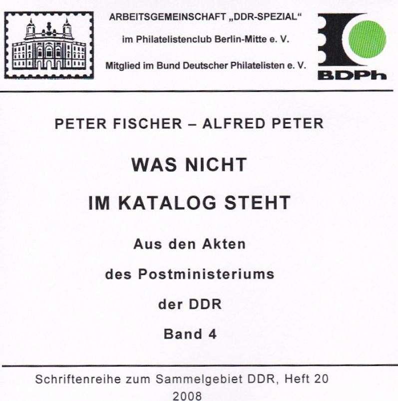 DDR Philatelie Literatur Postministerium Akten