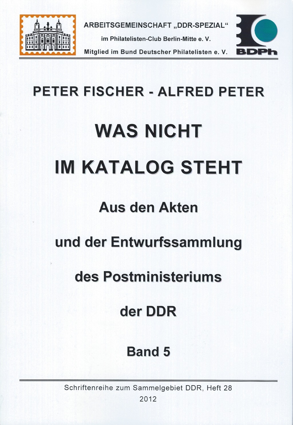 DDR Philatelie Literatur Postministerium Akten