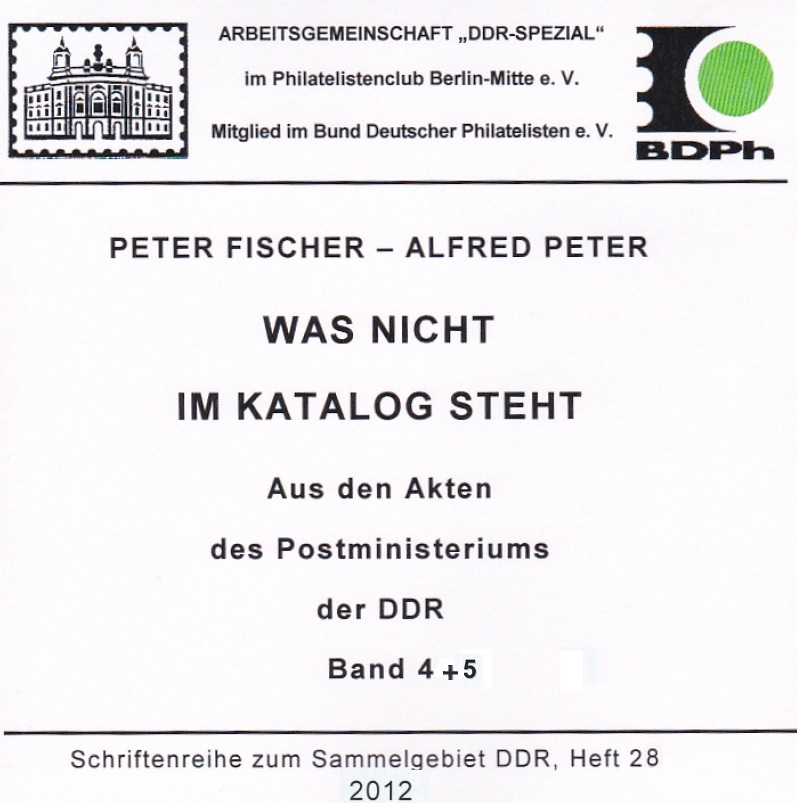 DDR Philatelie Literatur Postministerium Akten