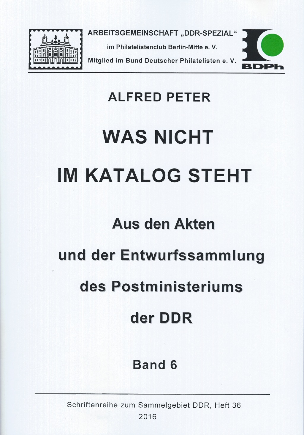 DDR Philatelie Literatur Postministerium Akten