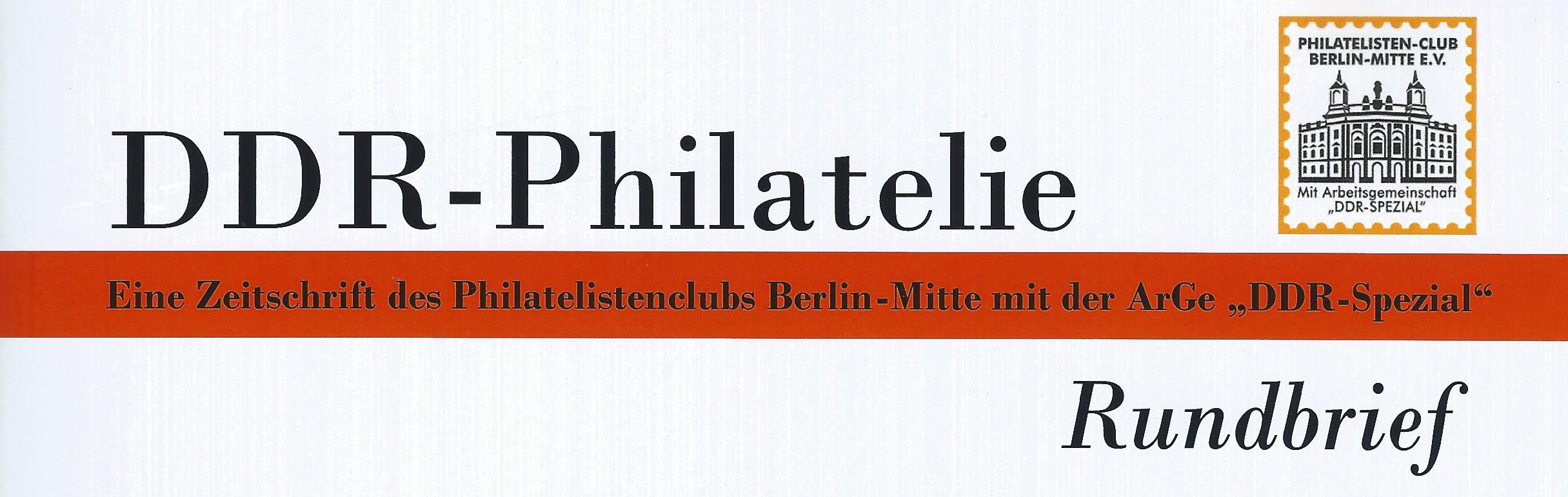 Philatelie DDR Rundbrief Literatur