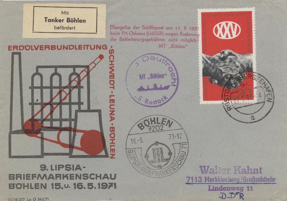 DDR Philatelie Sonderpostbeförderung